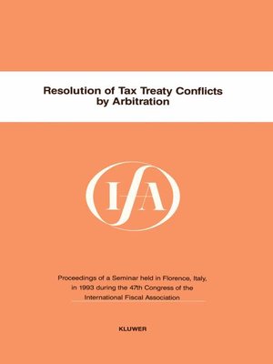 cover image of Resolution of Tax Treaty Conflicts by Arbitration